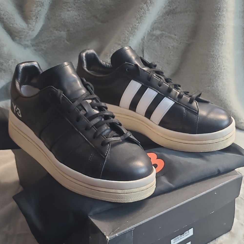 adidas Black and White Y-3 Low Top Sneakers